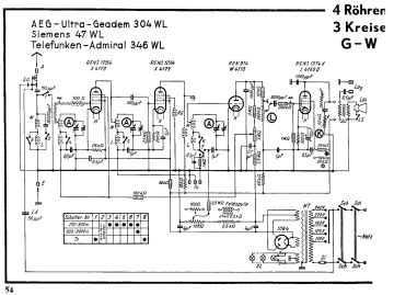 AEG-304WL_Ultra Geadem 304WL(Siemens-47EWL)(Telefunken-346WL_Admiral ;346WL_Admiral 346WL) preview